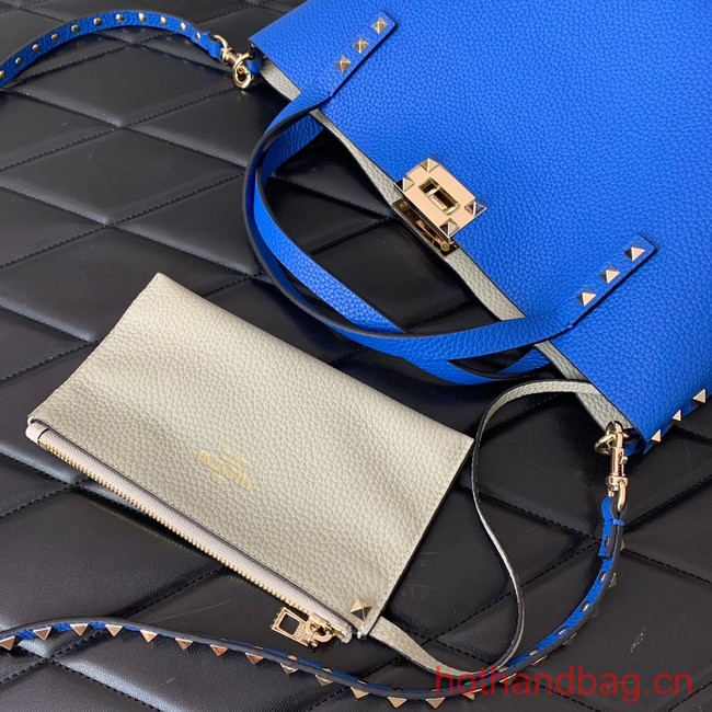 VALENTINO grain calfskin leather bag 0044 blue