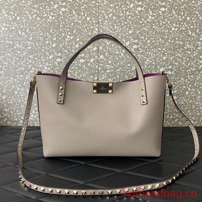 VALENTINO grain calfskin leather bag 0044 gray