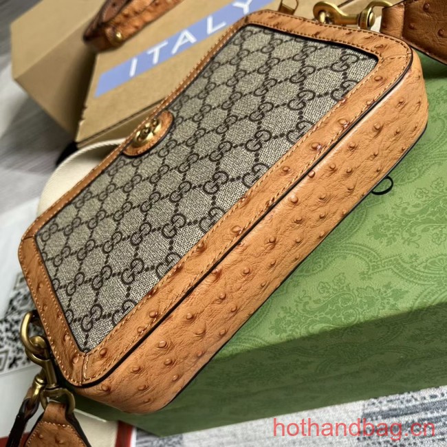 GUCCI SHOULDER BAG WITH DOUBLE G 710861 brown