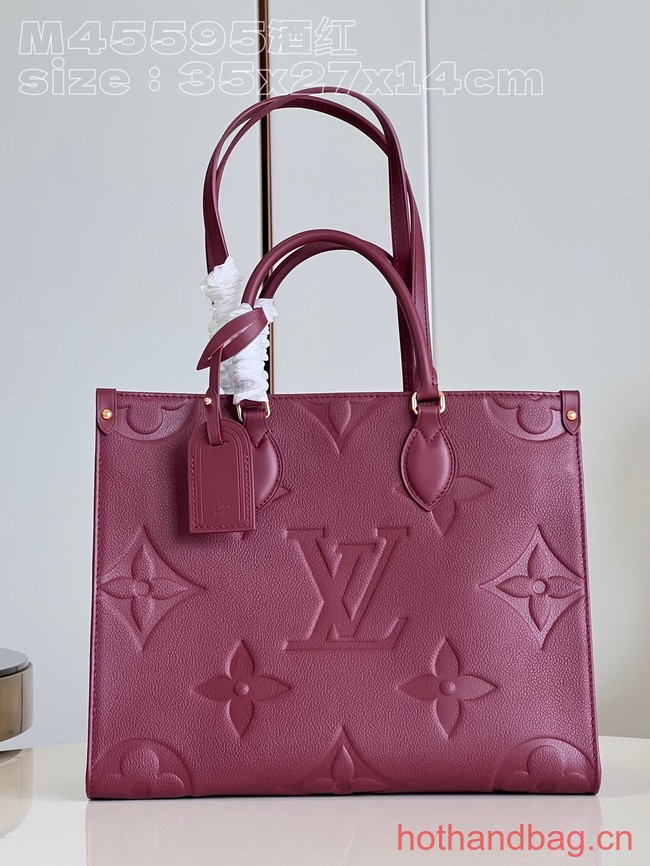 Louis Vuitton OnTheGo MM M46601 Wine Red