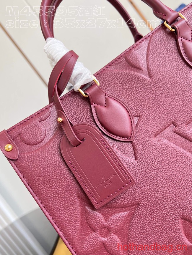 Louis Vuitton OnTheGo MM M46601 Wine Red