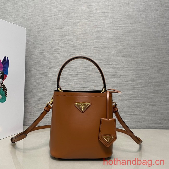 Prada Arque leather mini-bag 1BA373 brown