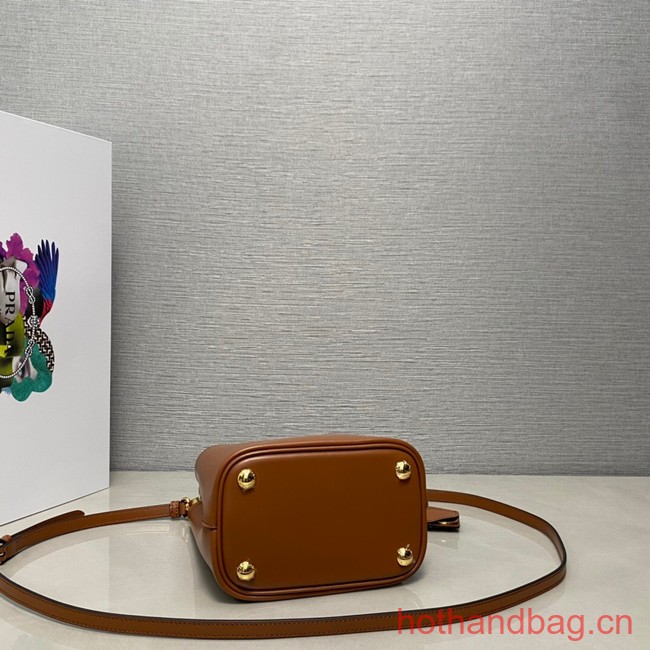 Prada Arque leather mini-bag 1BA373 brown