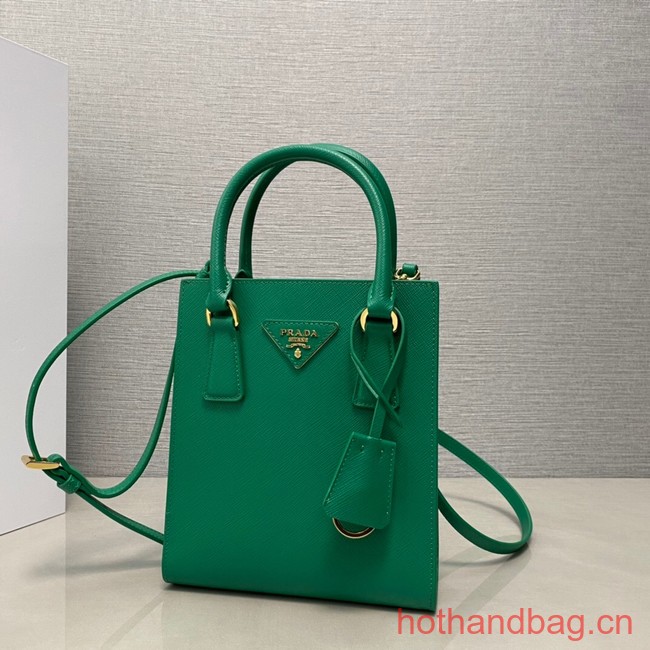 Prada Saffiano leather handbag 1BA358 green
