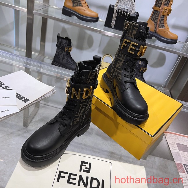 Fendi graphy leather biker boots 93702-1