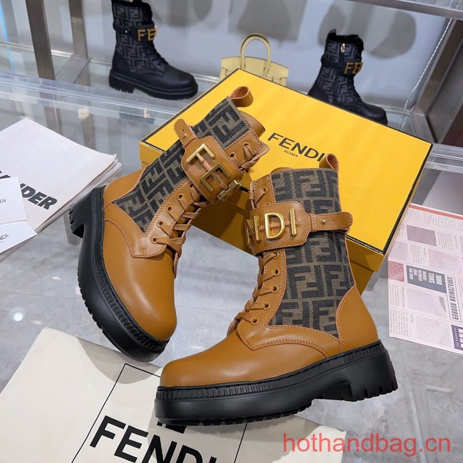 Fendi graphy leather biker boots 93702-3