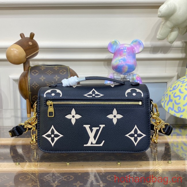 Louis Vuitton Pochette Metis East West M46596 black&Beige