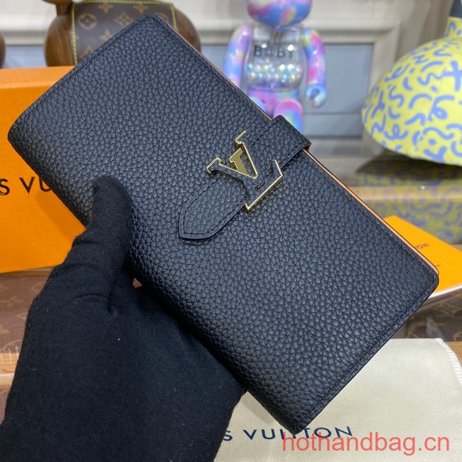 Louis Vuitton Vertical Wallet M82441 Black