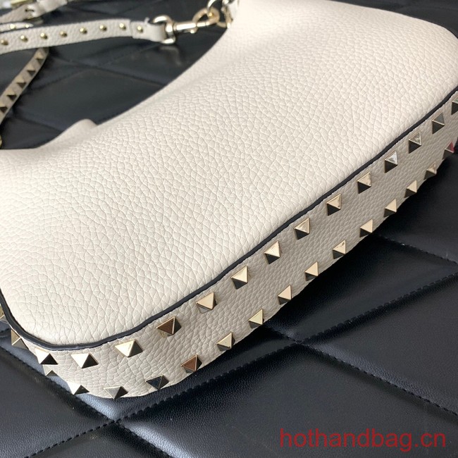 VALENTINO grain calfskin leather bag 0313 white