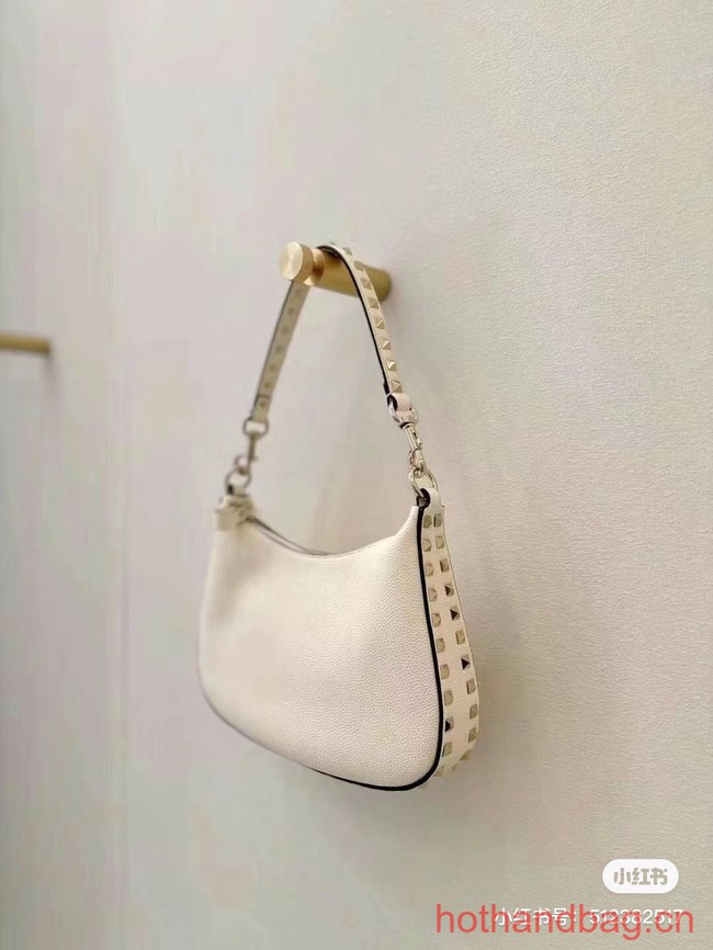 VALENTINO grain calfskin leather bag 0313 white