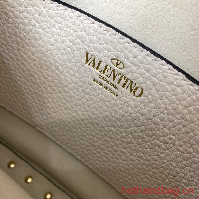 VALENTINO grain calfskin leather bag 0313 white