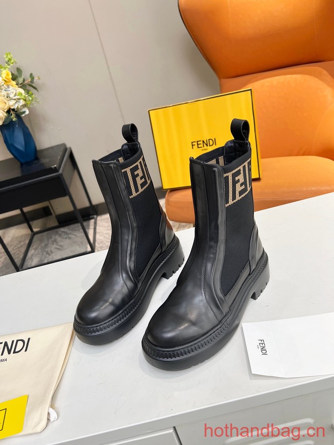 Fendi graphy leather biker boots 93705-3