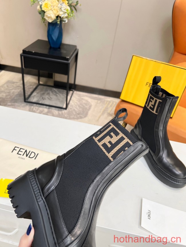 Fendi graphy leather biker boots 93705-3