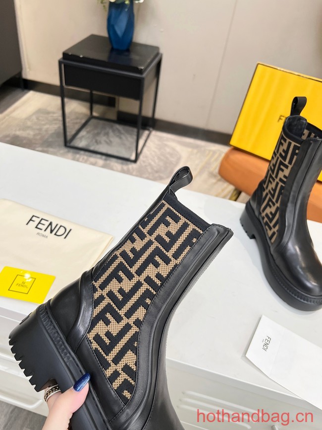 Fendi graphy leather biker boots 93705-4