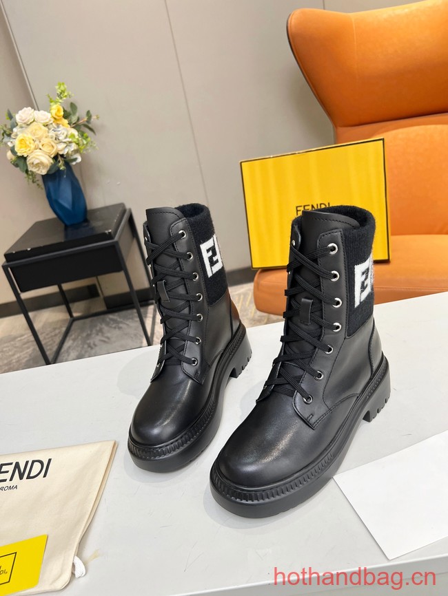 Fendi graphy leather biker boots 93705-5