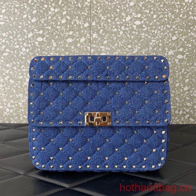 VALENTINO ROCKSTUD SPIKE Denim B0122 blue