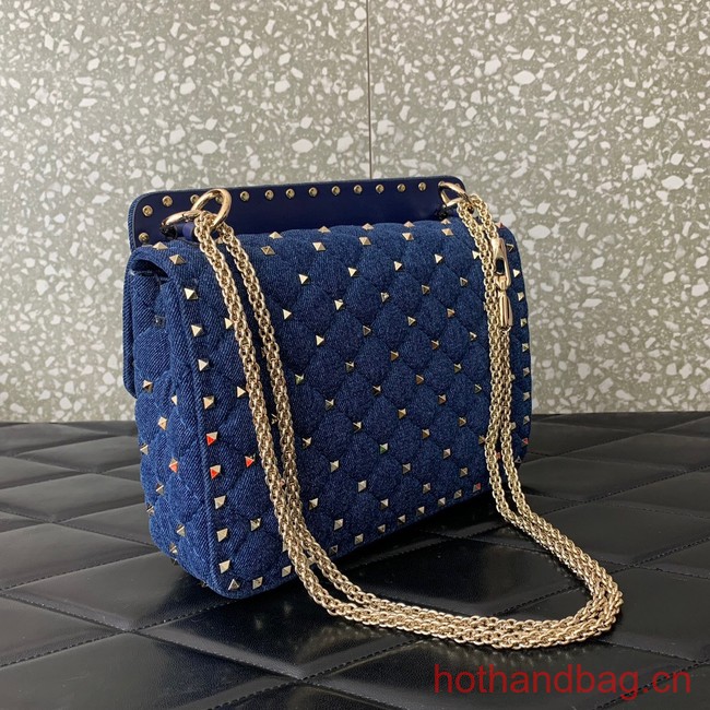 VALENTINO ROCKSTUD SPIKE Denim B0122 blue