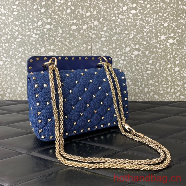 VALENTINO ROCKSTUD SPIKE Denim B0123 blue