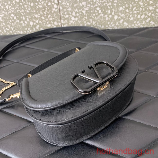 VALENTINO VSLING granular calfskin bag P098 black