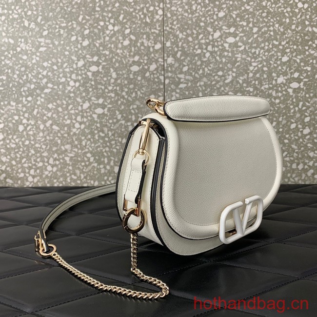 VALENTINO VSLING granular calfskin bag P098 white