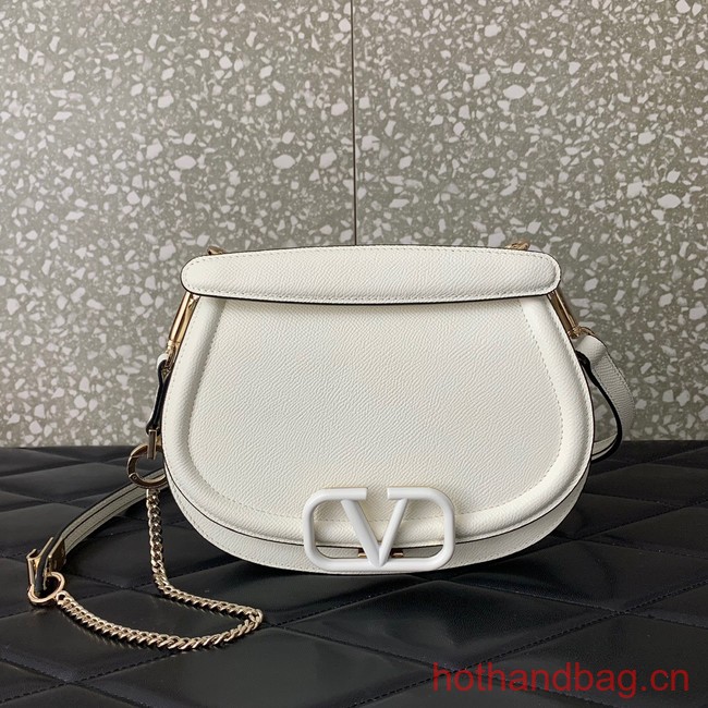 VALENTINO VSLING granular calfskin bag P098 white