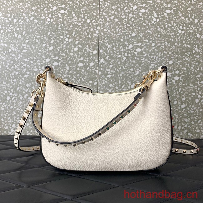 VALENTINO grain calfskin leather bag 0313 white