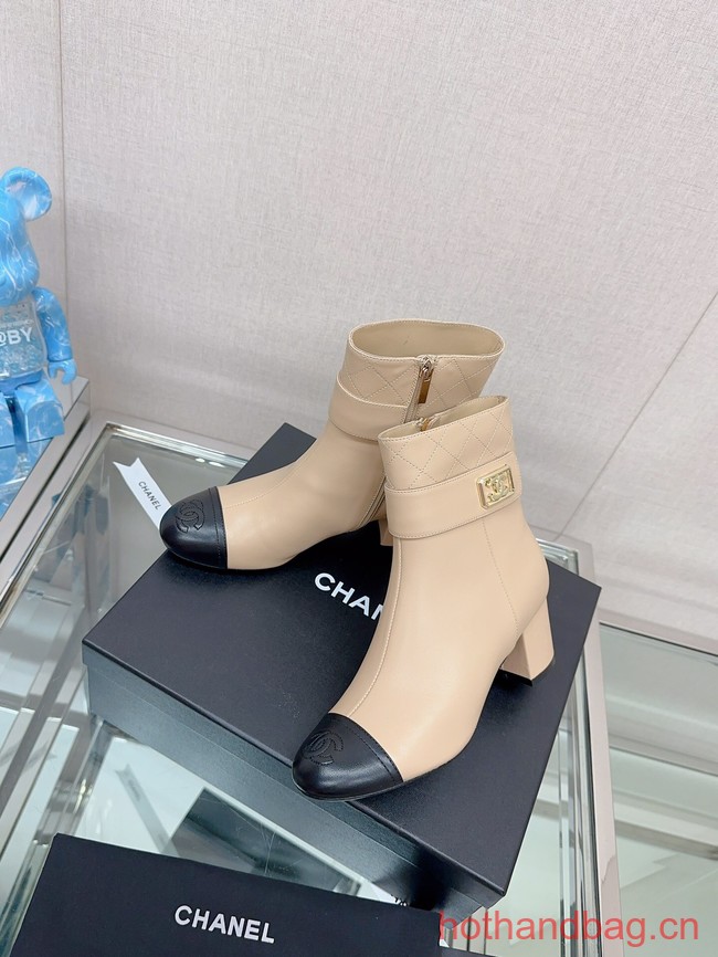 Chanel LEATHER ANKLE BOOT 93706-5