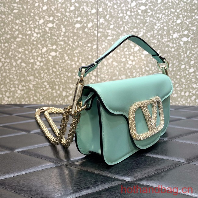 VALENTINO GARAVANI MINI LOCO Calf leather Shoulder Bag 1W2B0K green