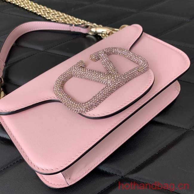 VALENTINO GARAVANI MINI LOCO Calf leather Shoulder Bag 1W2B0K pink