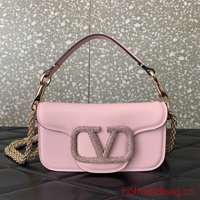 VALENTINO GARAVANI MINI LOCO Calf leather Shoulder Bag 1W2B0K pink