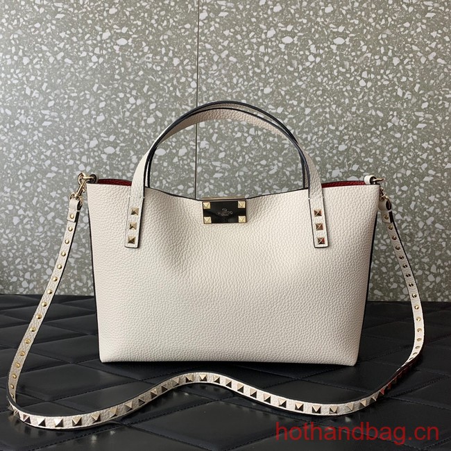 VALENTINO grain calfskin leather bag 0044 white