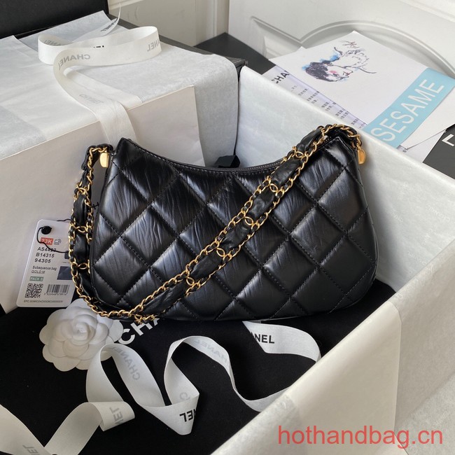 Chanel SMALL HOBO HANDBAG AS4422 black