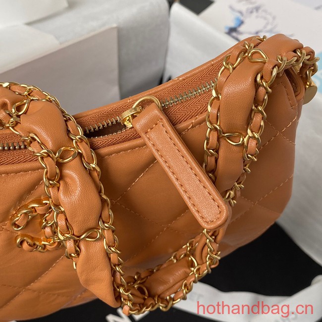 Chanel SMALL HOBO HANDBAG AS4422 brown