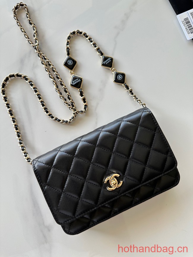 Chanel WALLET ON CHAIN AP3413 black