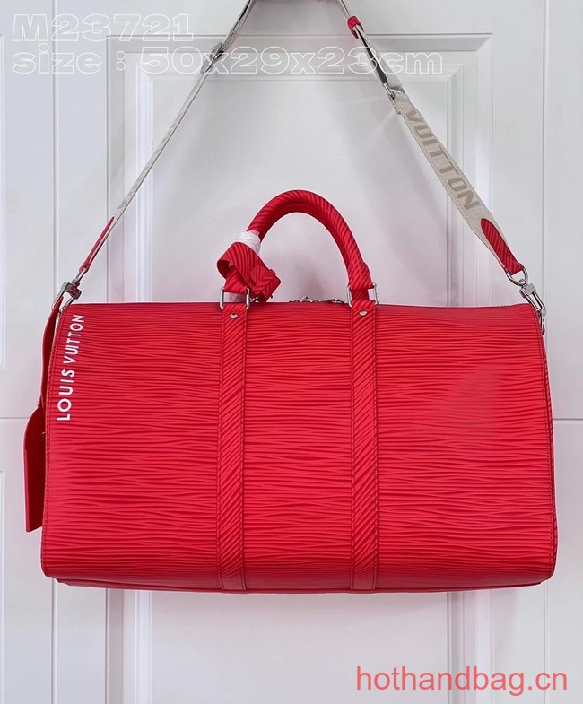 Louis Vuitton Keepall Bandouliere 50 M23721 Vermillion Red