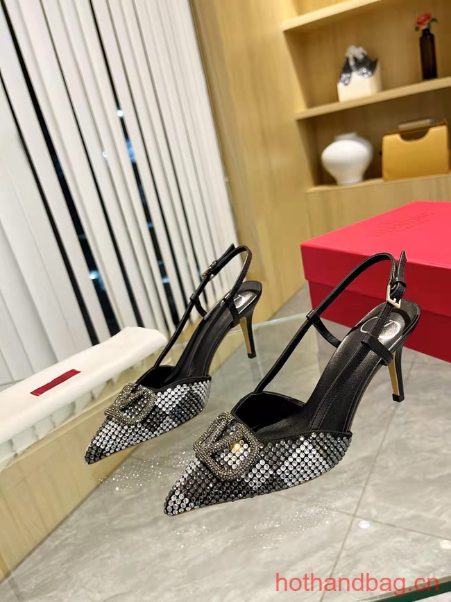 Valentino VLOGO SIGNATURE Imitation Crystal High Heels 8CM 93760-12