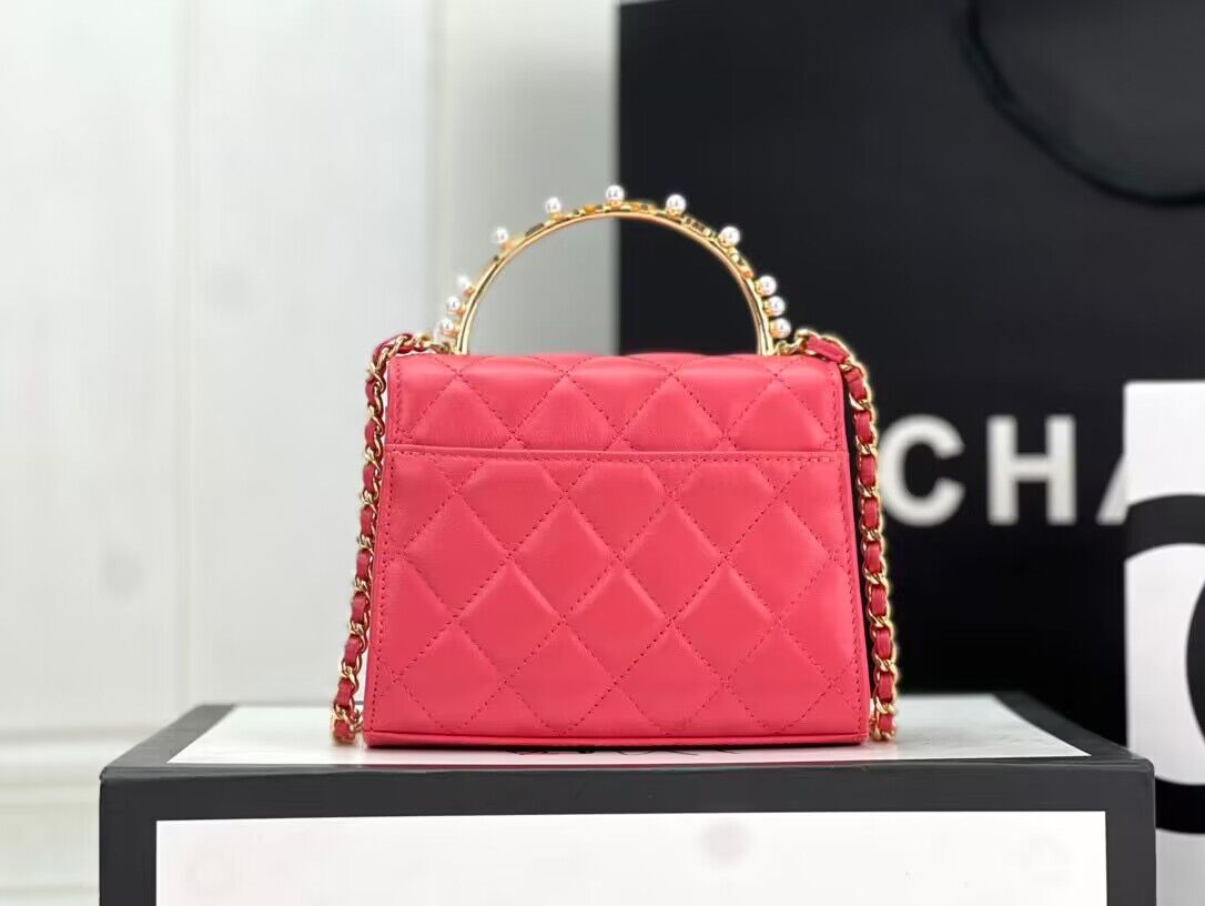 CHANEL 22B Kelly Pearl Top Handle Bag AP3513 Rose