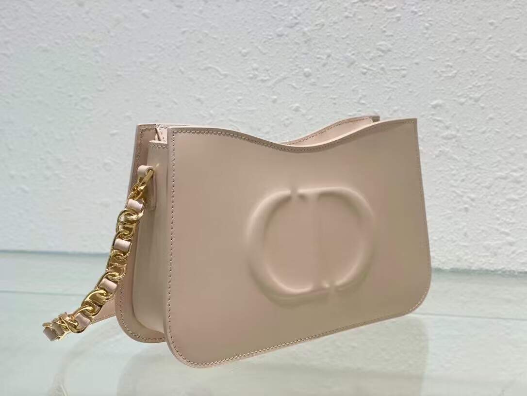 Dior CD SIGNATURE MINI BAG Beige Calfskin with Embossed CD Signature C02229A