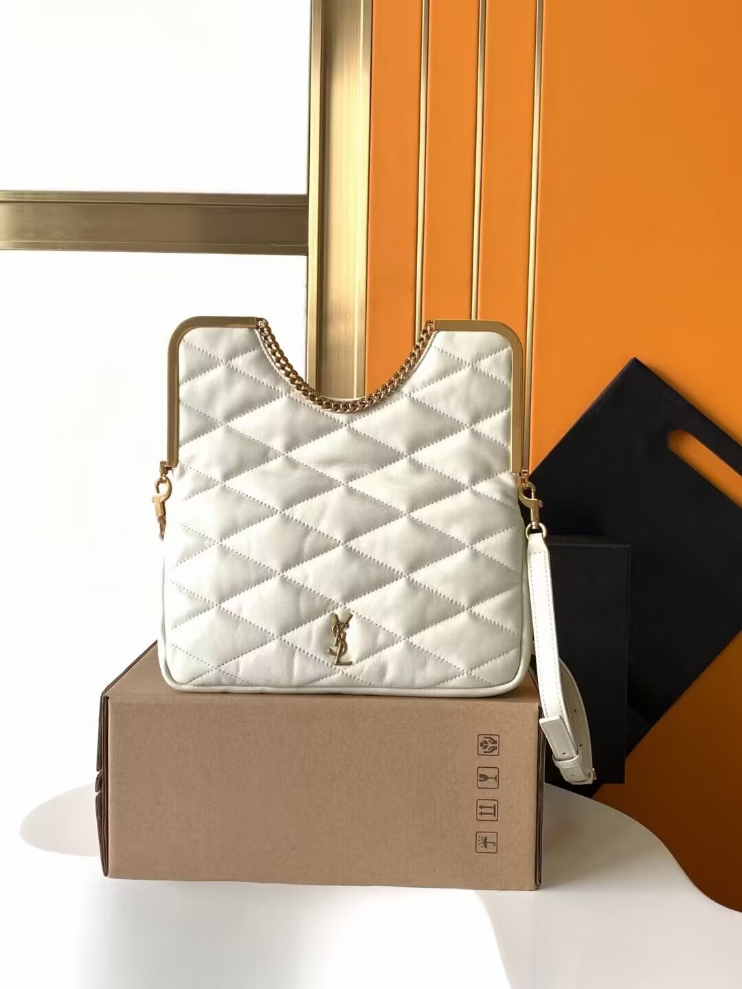 SAINT LAURENT LEATHER BAG Y668720 WHITE