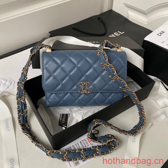 Chanel SMALL FLAP BAG AS3572 blue