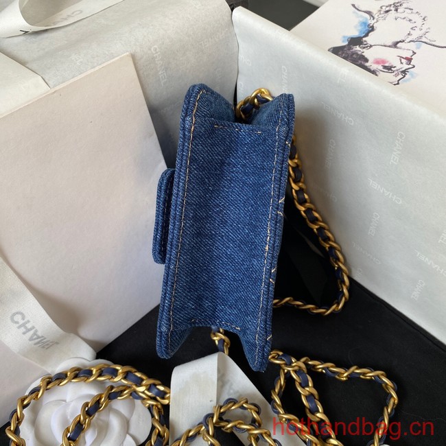 Chanel MINI FLAP BAG Denim AP4052 Blue