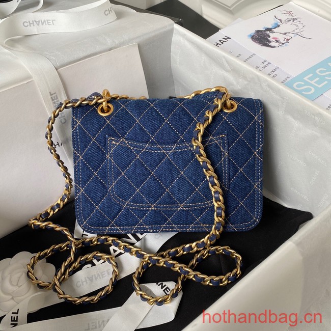 Chanel SMALL FLAP BAG Denim AS4051 Blue