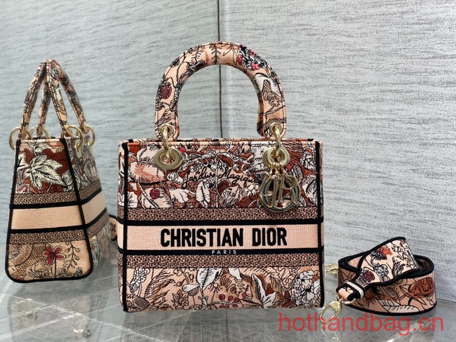 Dior MEDIUM LADY D-LITE BAG Embroidery M0565OE-2