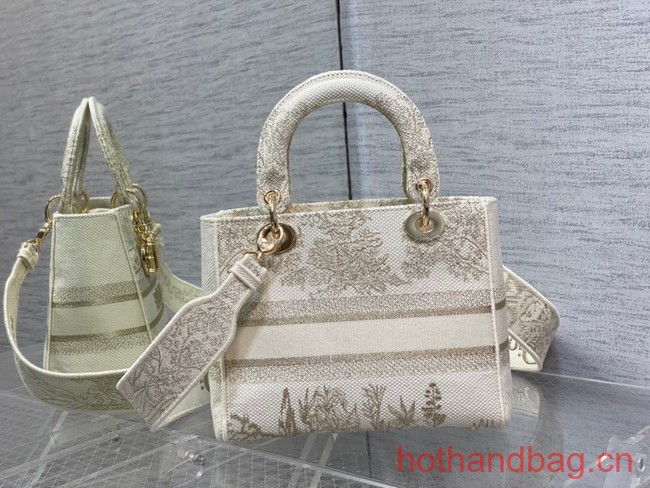 Dior MEDIUM LADY D-LITE BAG Embroidery M0565OE-3