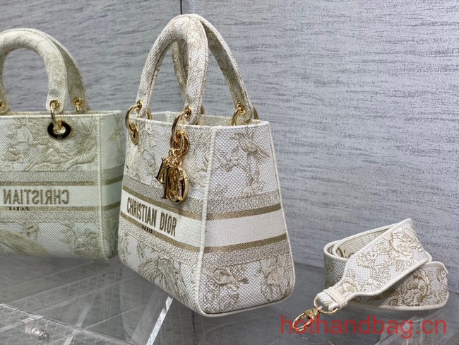 Dior MEDIUM LADY D-LITE BAG Embroidery M0565OE-4