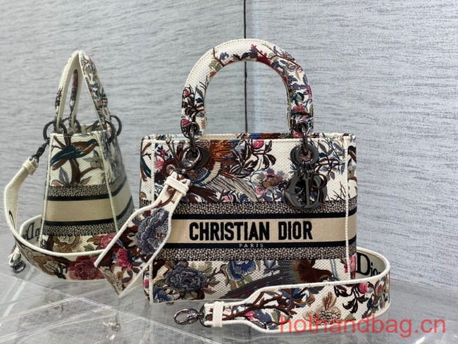 Dior MEDIUM LADY D-LITE BAG Embroidery M0565OE-5