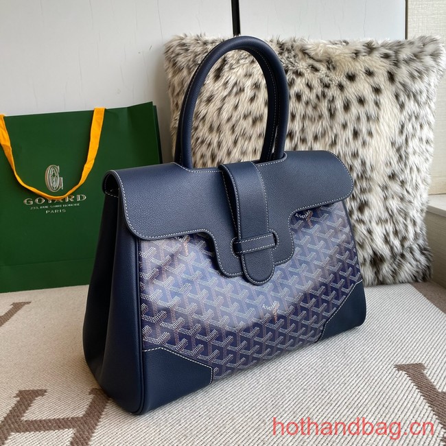 Goyard Calfskin Leather Tote Bag 20300 dark blue