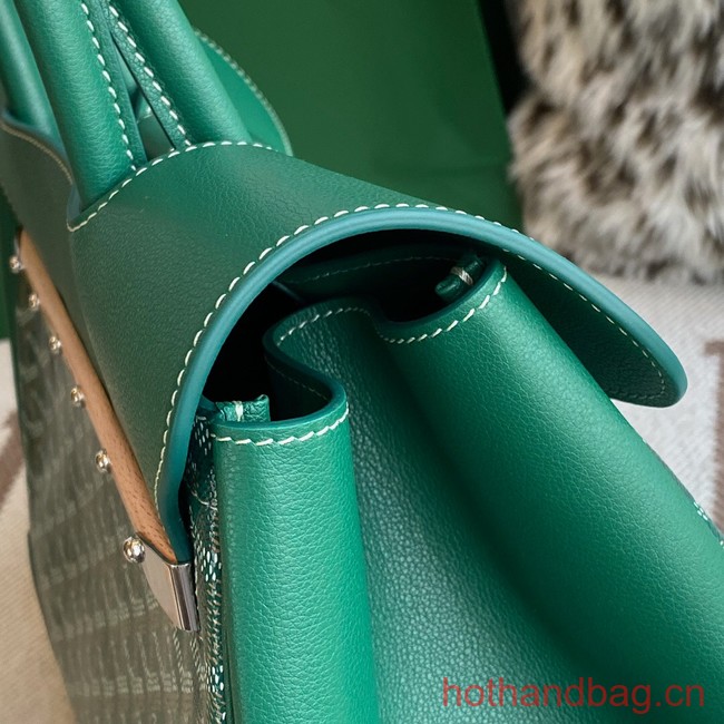 Goyard Calfskin Leather Tote Bag 20300 green