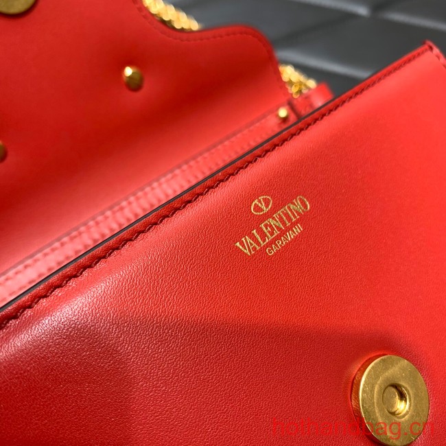 VALENTINO GARAVANI MINI LOCO Calf leather Shoulder Bag 1W2B0K red