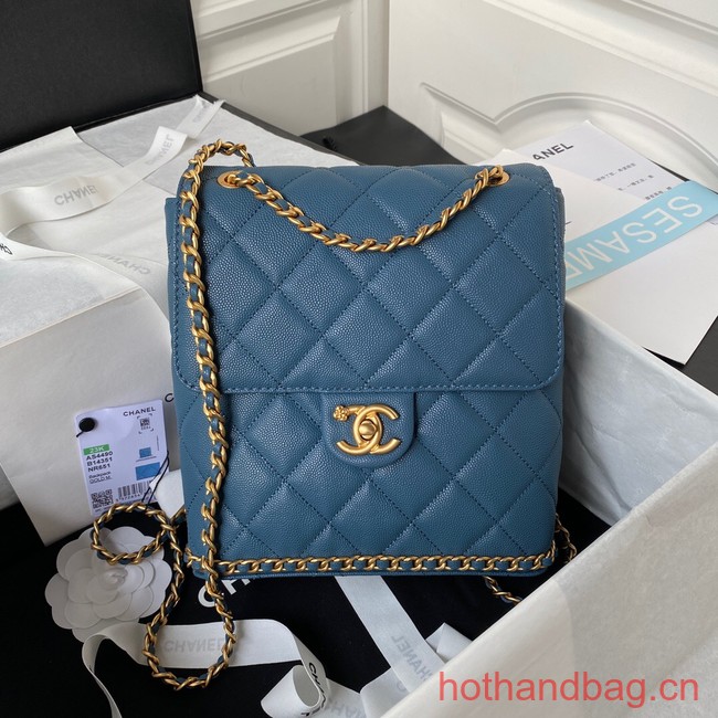 Chanel SMALL BACKPACK AS4490 blue